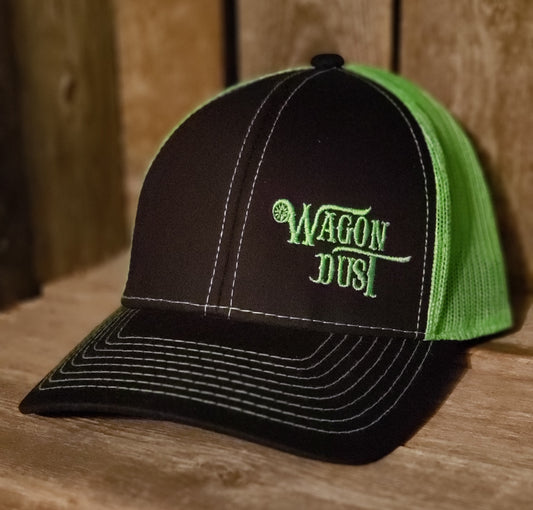 Black and Neon Green Hat