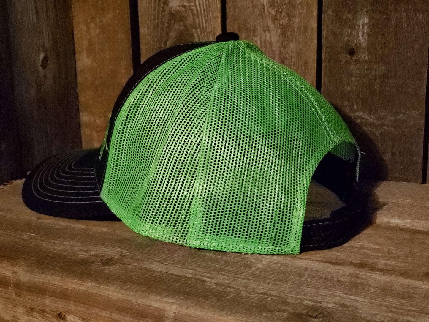 Black and Neon Green Hat